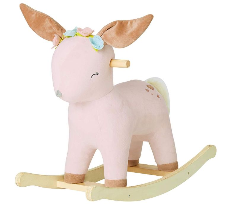 Pink Rocking Reindeer