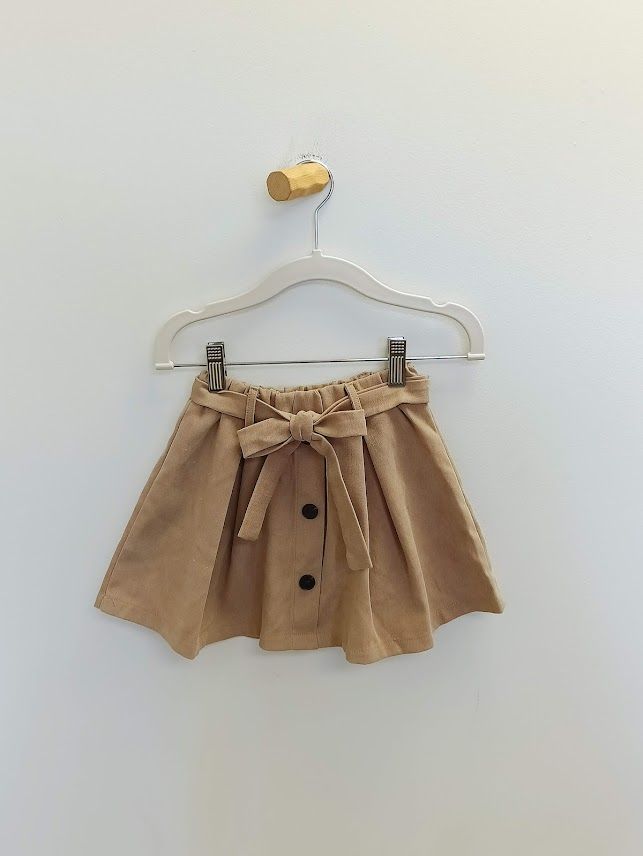 Brown Skirt with buttons