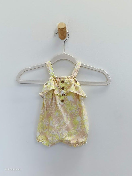 Green Palm Leaf Romper