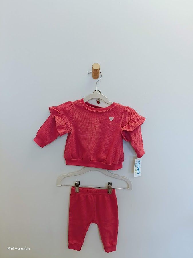 red Set long sleeve with heart