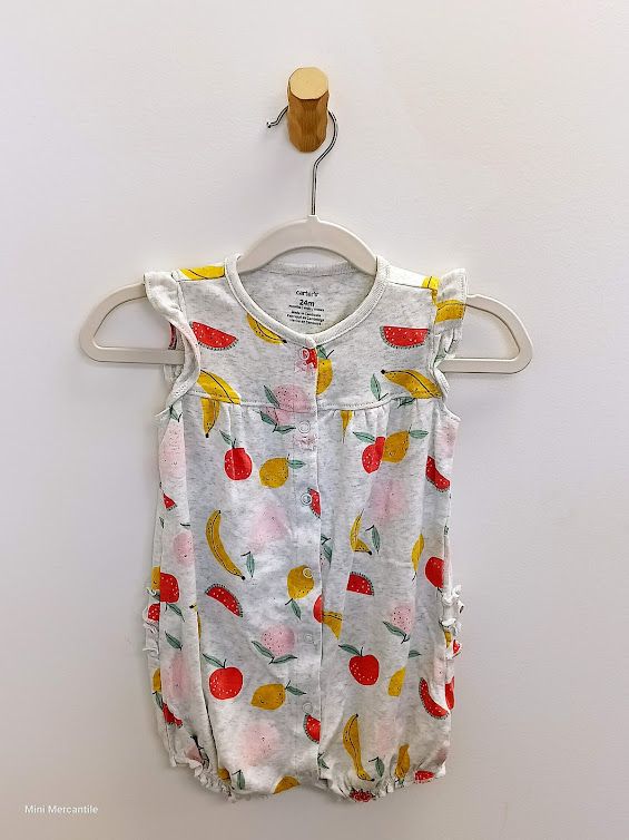 Gray Fruit Romper