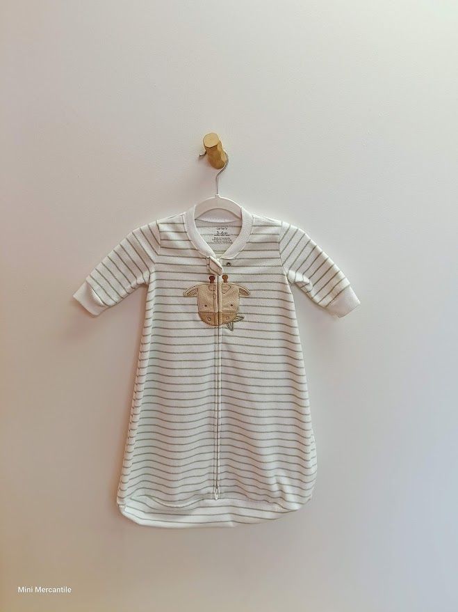 White Fleece Giraffe Sleep Sack