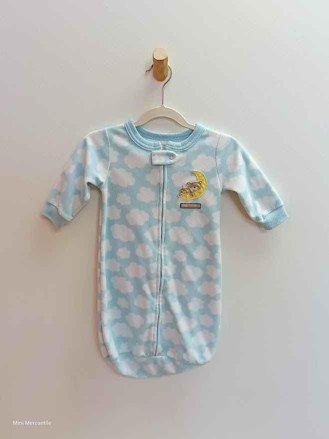 Blue Cloud Fleece Sleepy Bear Sleep Sack size 0-9mo (Type: Sleep sacks & Swaddles)