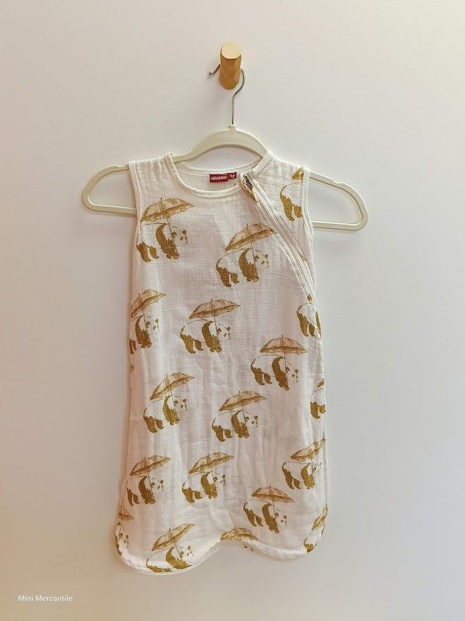 Milkbarn Muslin Panda Sleep Sack size 0-6mo