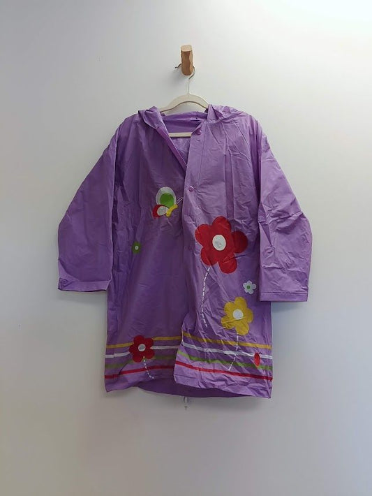 Purple Flower Rain Coat