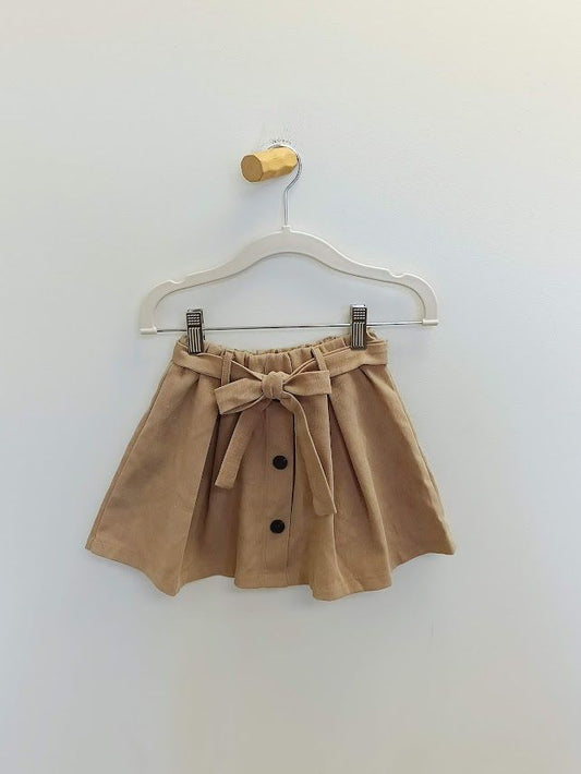 Brown Skirt with buttons