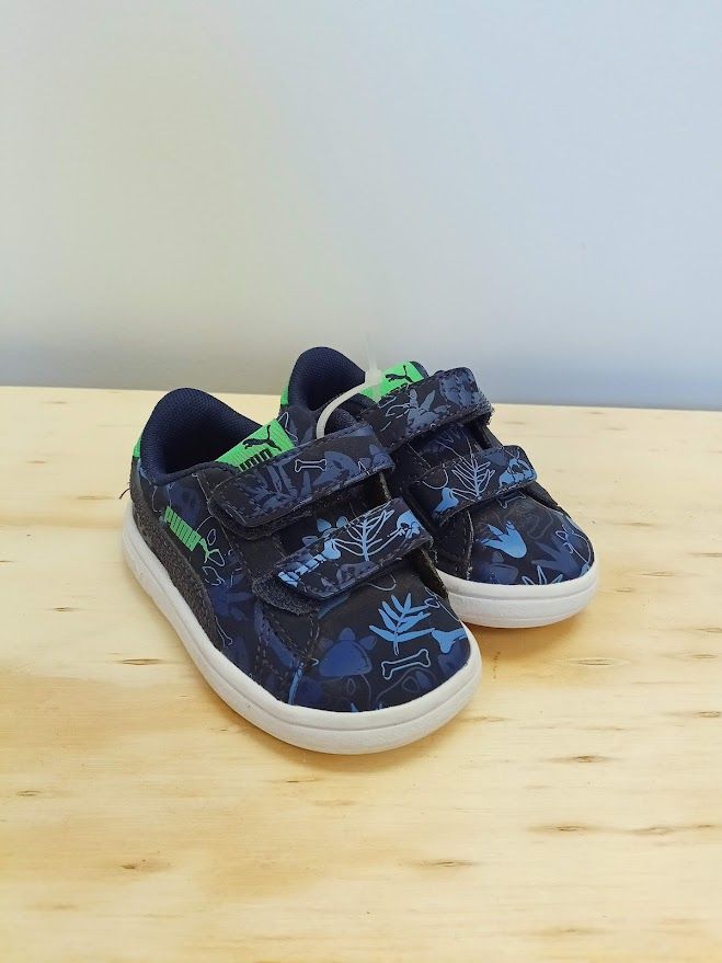 Blue Green sneakers velcro straps