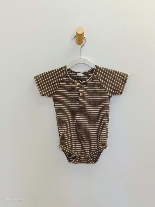 Brown Striped Onesie