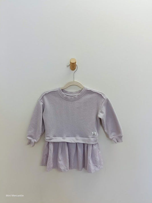 Purple Long Sleeve Dress