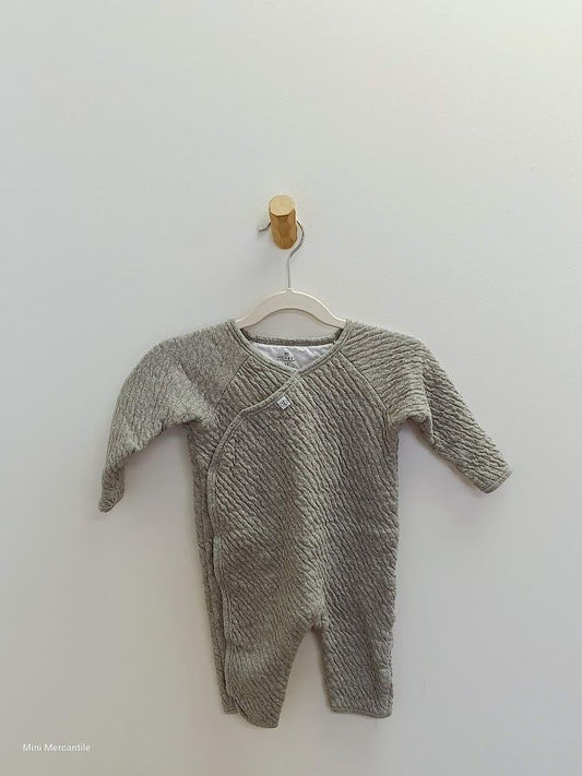 Gray Quilted Wrap Pajamas