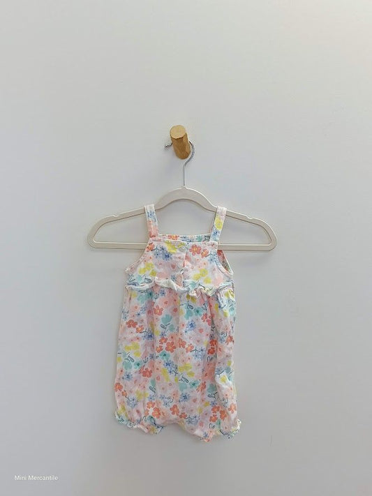 White Floral Romper