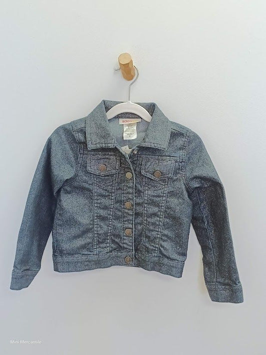 Blue Denim Glitter Jacker