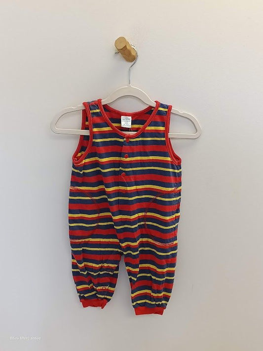 Red Striped Romper