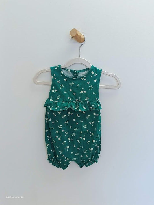 Green Flower Romper