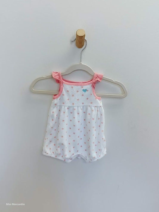White Polka Dot Romper