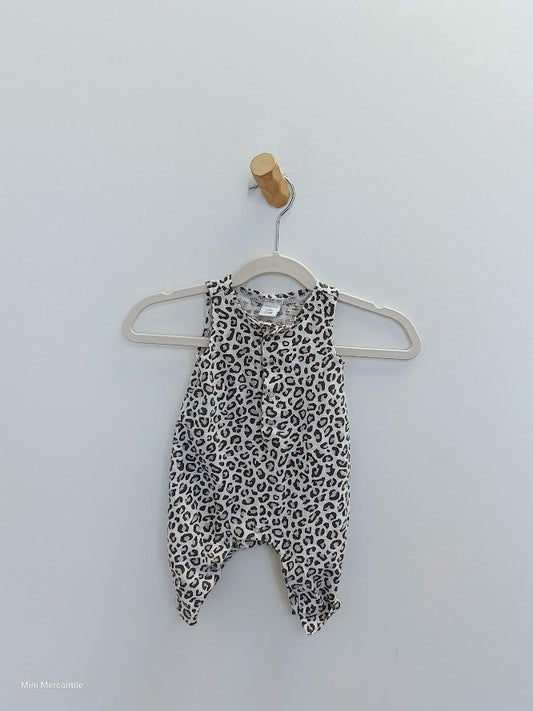 Brown Leopard Romper