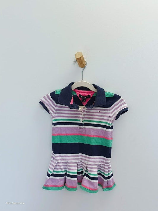 White stripe dress