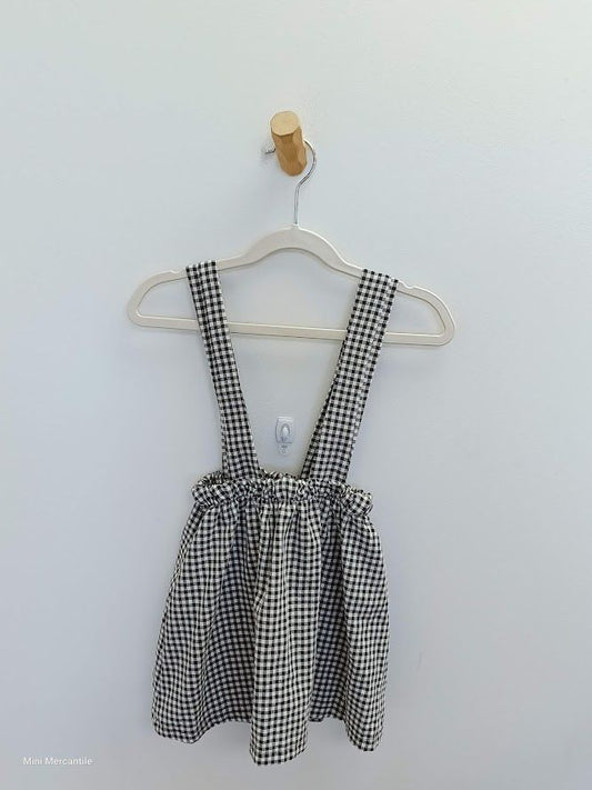White black checker dress