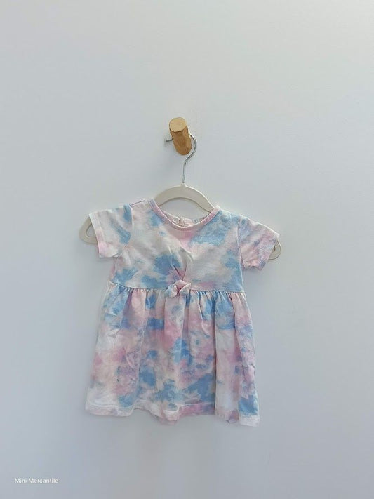 White tie dye dress
