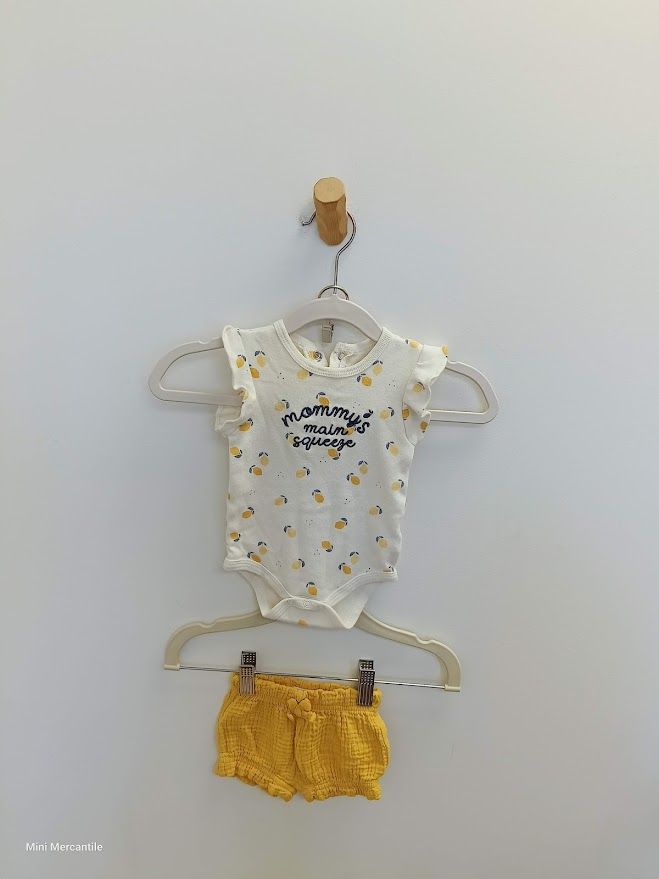 White Lemon Onesie & Shorts