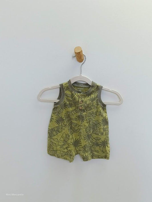 Green Leaf Tank Romper