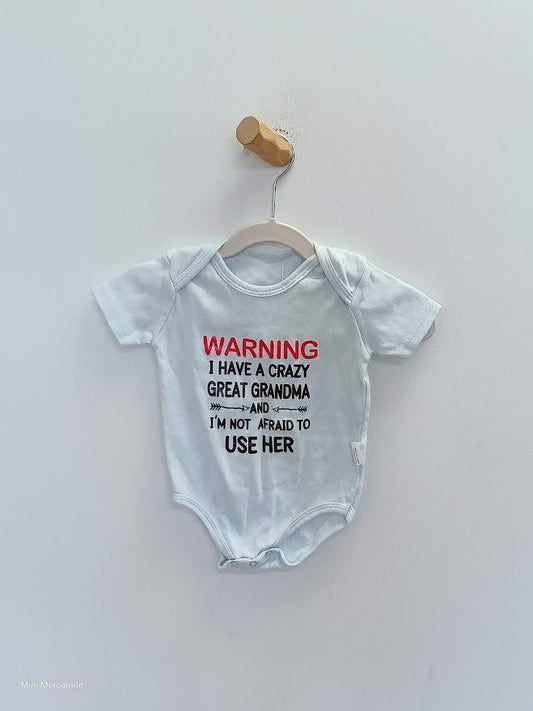 Blue Great Grandma Onesie