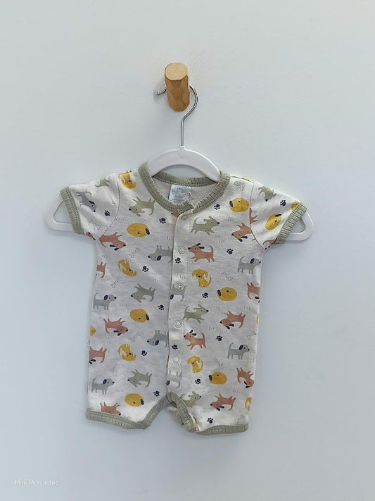 Green Puppy Romper