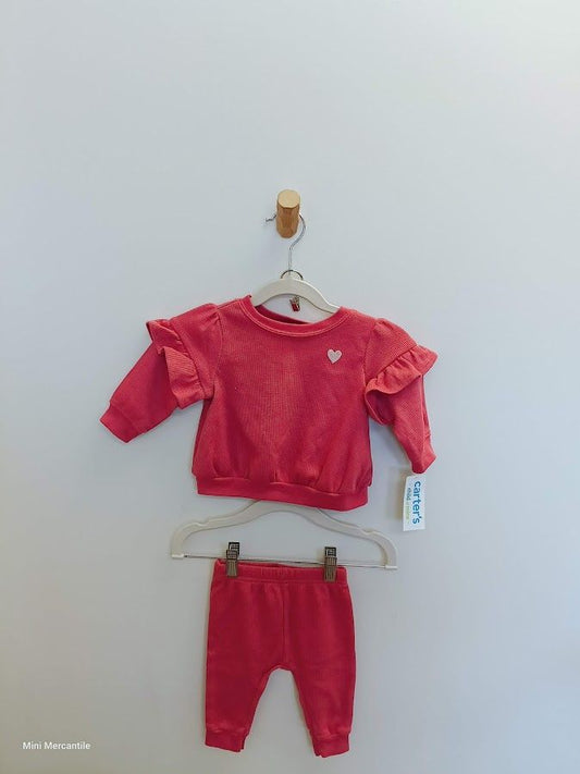red Set long sleeve with heart