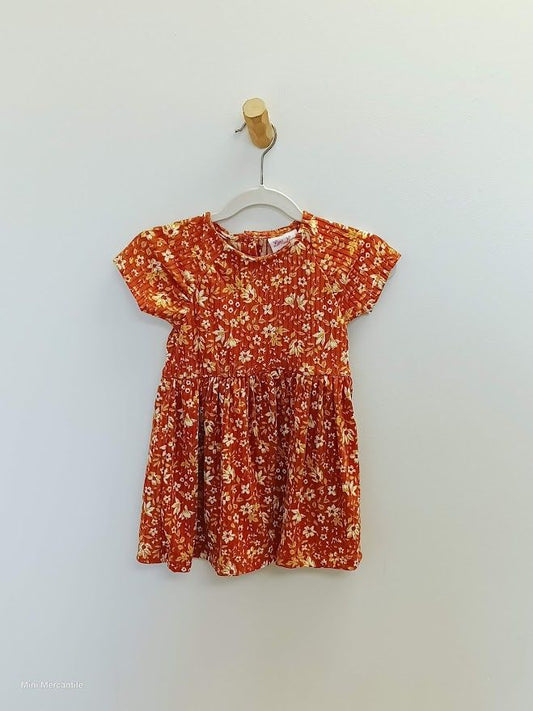 Brown Flower Dress