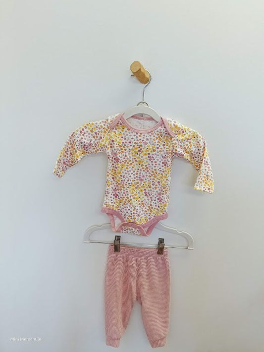 Pink Floral Onesie &  Pants