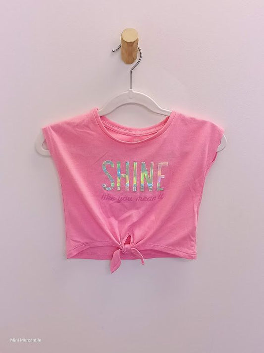 Pink Shine Knot Tee