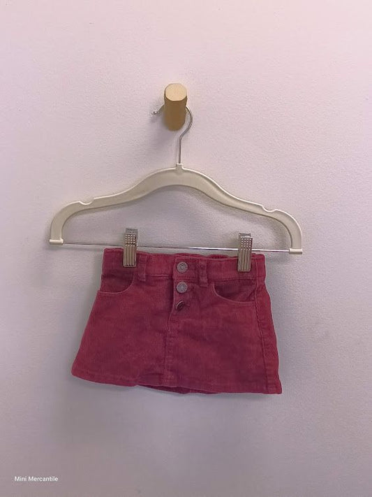 Red Corduroy Skirt