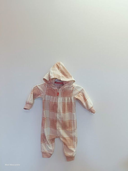 Pink plaid w hood