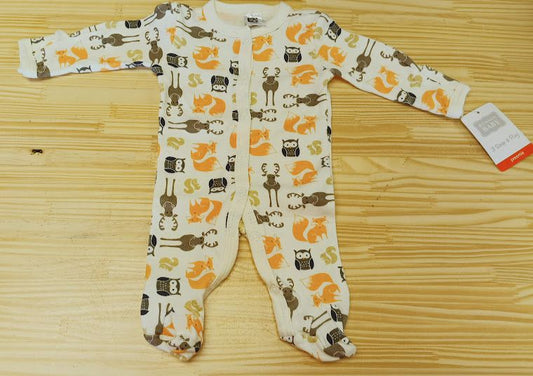 Boys white woodland pajamas size Preemie