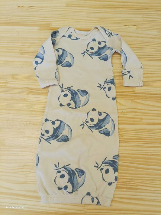Boys blue panda nightgown size Preemie (Type: Pajamas, Size: Preemie)