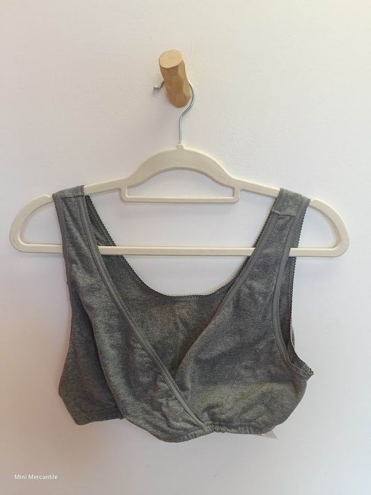 Grey nursing bra