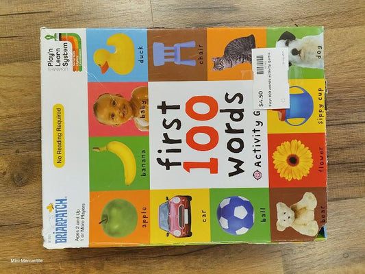 First 100 words activity game