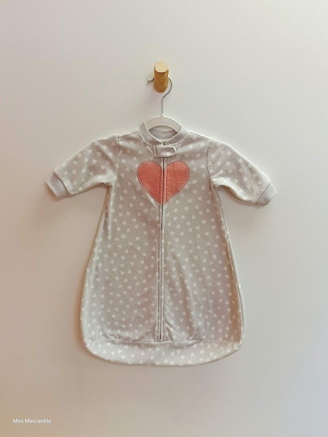 Gray Fleece Polka Dot Sleep Sack