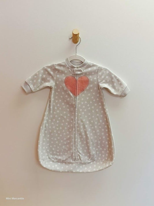 Gray Fleece Polka Dot Sleep Sack