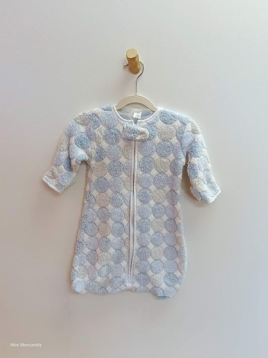 Blue Polka Dot Fleece Sleep Sack size 0-9mo (Size: 0-6mo, Type: Sleep sacks & Swaddles)